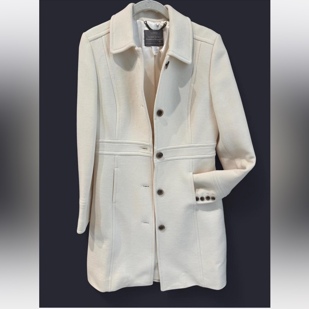 J.CREW Classic Lady Day Coat in Italian Double-Cloth Wool with Thinsulate.